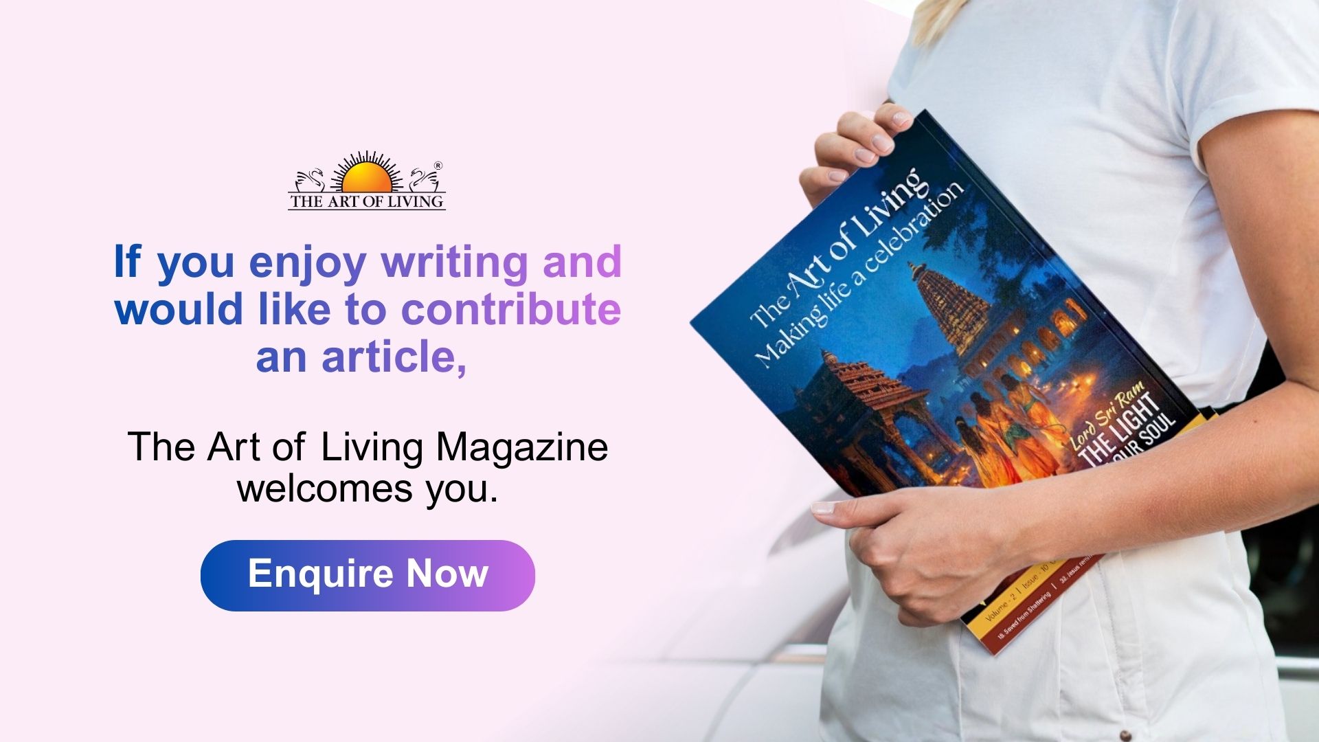 Art of Living Magazine call for article contributors